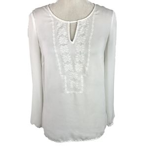 5/$20 Laundry By Shelli Segal Sz 6 white Blouse